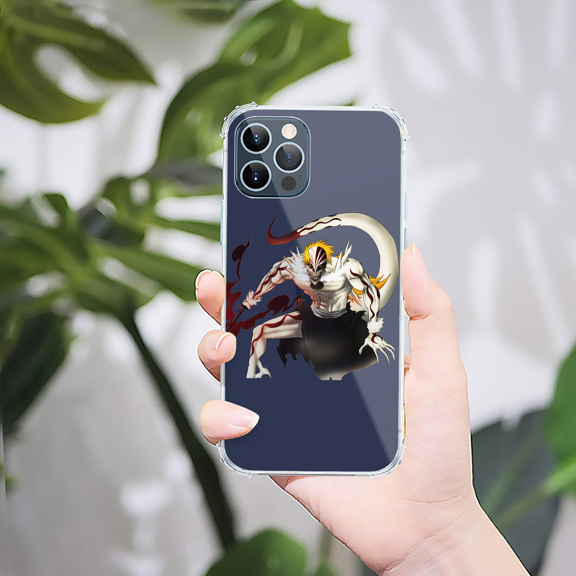 （画像用） ブリーチ 黒崎一護（くろさき いちご）BLEACH Kurosaki Ichigo 【iPhone 12シリーズ対応】透明スマホケース（クリアソフトケース）